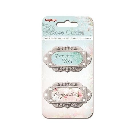 Elementy metalowe Scrap Berry's Ramki Rose Garden, 2szt